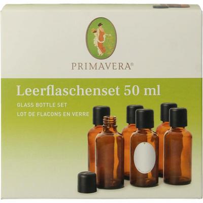 Primavera Lege flessen set 6x50ml schenkdop bruin glas