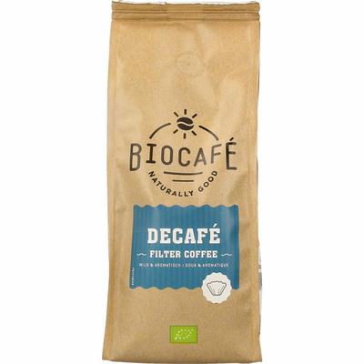 Biocafe Filterkoffie cafeinevrij/decaf bio Biocafe Filterkoffie cafeinevrij/decaf bio