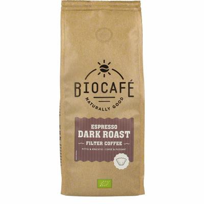 Biocafe Filterkoffie espresso dark roast bio Biocafe Filterkoffie espresso dark roast bio
