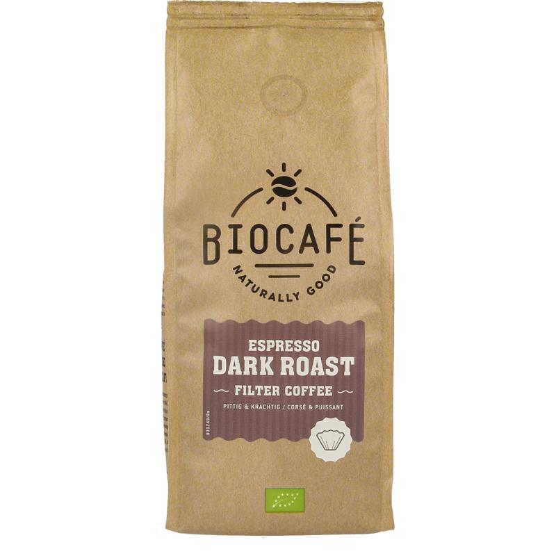 Filterkoffie espresso dark roast bio