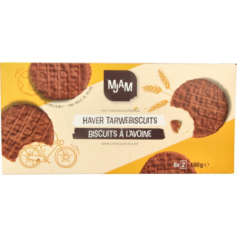 Biscuit haver tarwe melkchocolade bio