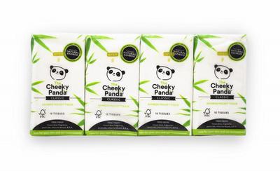 THE CHEEKY PANDA Bamboo zakdoekjes 8 x 10 stuks