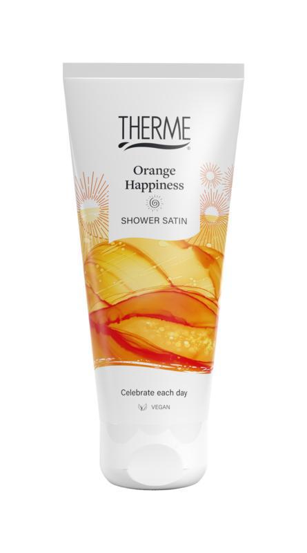 Orange happiness shower satin
