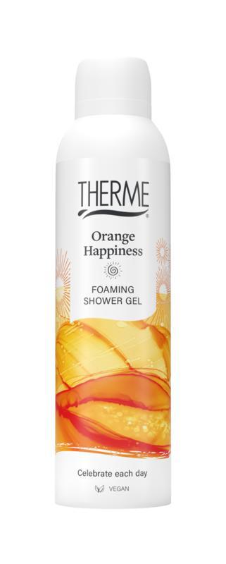 Orange happiness foaming shower gel