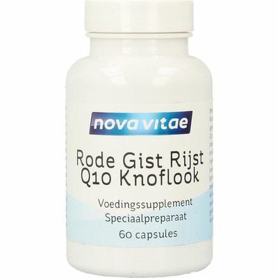 Nova Vitae Rode gist rijst+ Q10 + knoflook Nova Vitae Rode gist rijst+ Q10 + knoflook