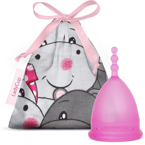 Menstruatiecup pinky hippo maat S
