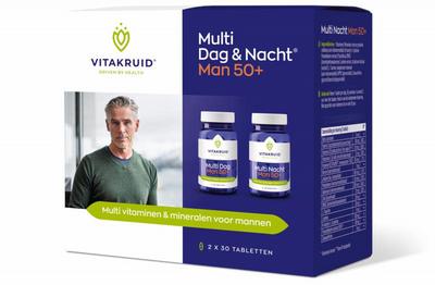 Vitakruid Vitakruid Multi Dag & Nacht Man 50+ 100% Vegan 2 x 30