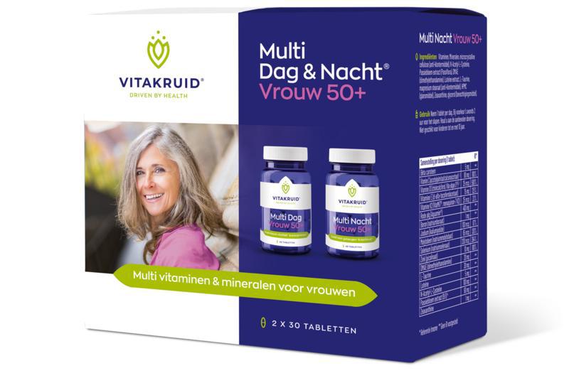 Vitakruid Multi dag & nacht vrouw 50+ 2 x 30 tabletten