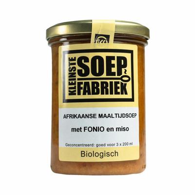 Kleinstesoepfabr Afrikaanse maaltijdsoep met fonio en miso bio