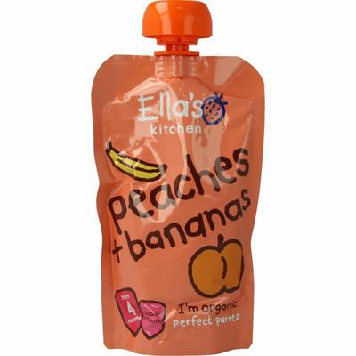 Ella's Kitchen Peaches & bananas 4 maand knijpzak bio