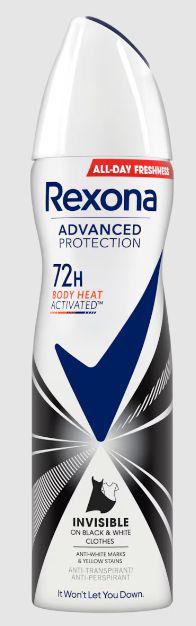 Deodorant spray invisible black & white