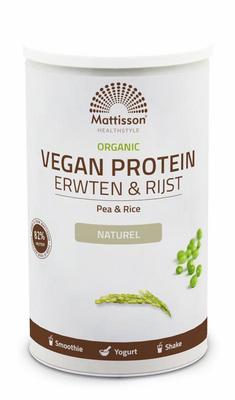 Mattisson Vegan protein erwten & rijst naturel bio Mattisson Vegan protein erwten & rijst naturel bio