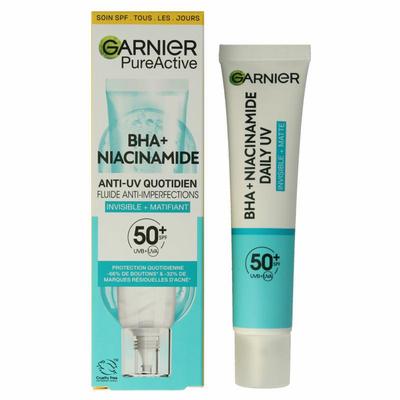 Garnier PureActive BHA+ niacinamide UV fluid SPF50+