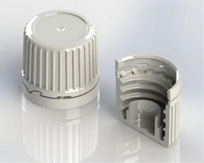 Blockland Afsluitdop wit PE + garantiesluiting