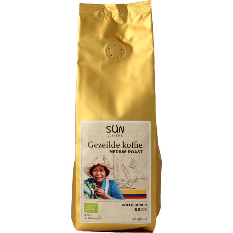 Gezeilde koffiebonen medium roast bio