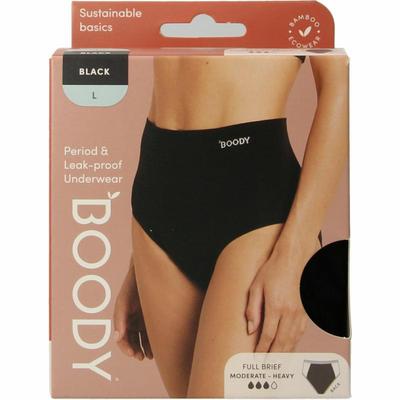Boody Menstruatieondergoed tailleslip zwart normaal L