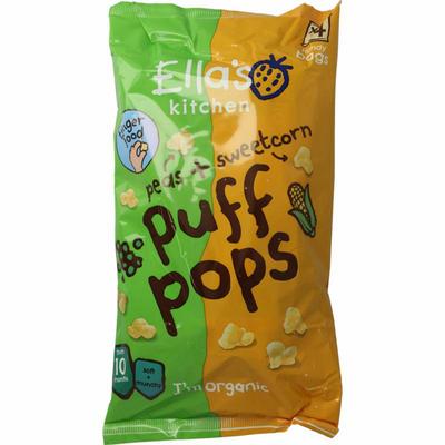 Ella's Kitchen Puff pops peas & sweetcorn 10+ maanden bio
