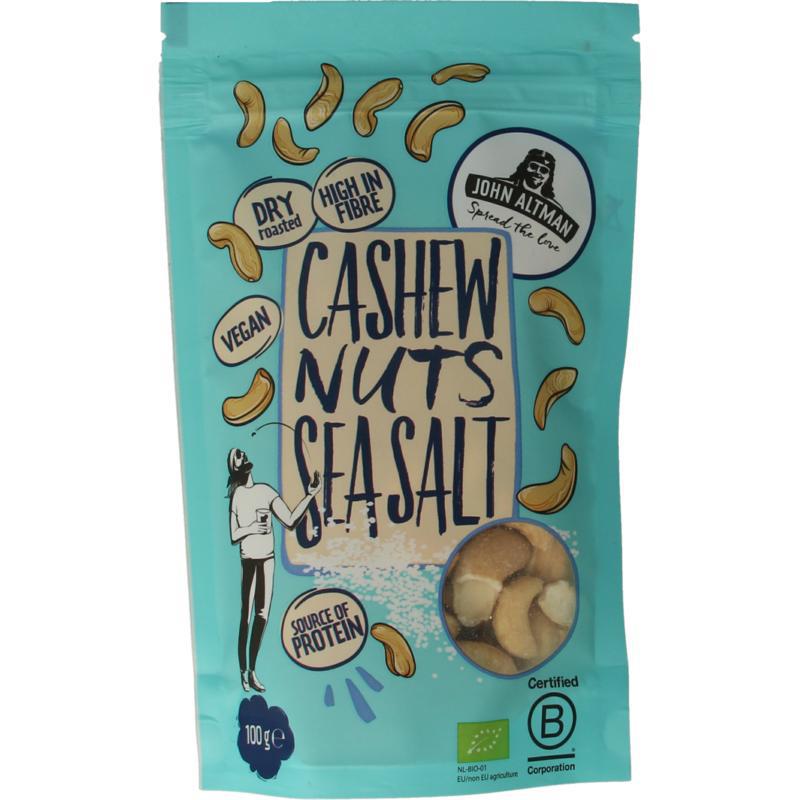 Dry roasted cashew nuts sea salt bio