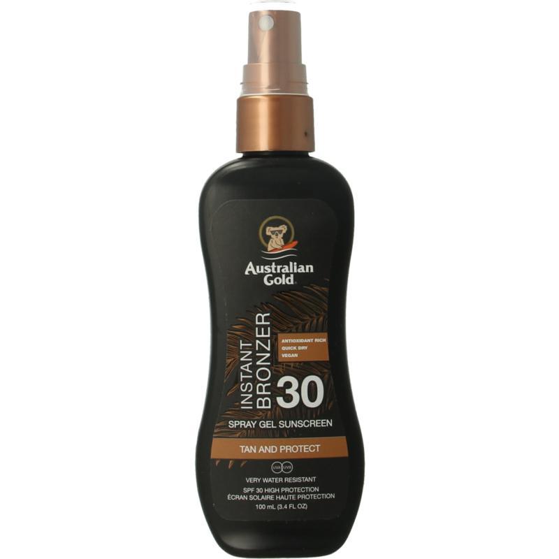 Spray gel met bronzer SPF30