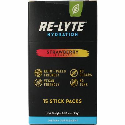 RE-LYTE hydration drankm aardbei stick 15st