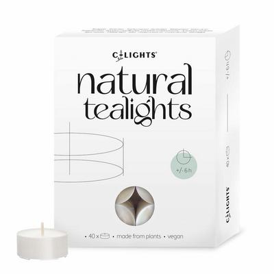 C-Lights Natuurlijke theelichtjes 6 branduren