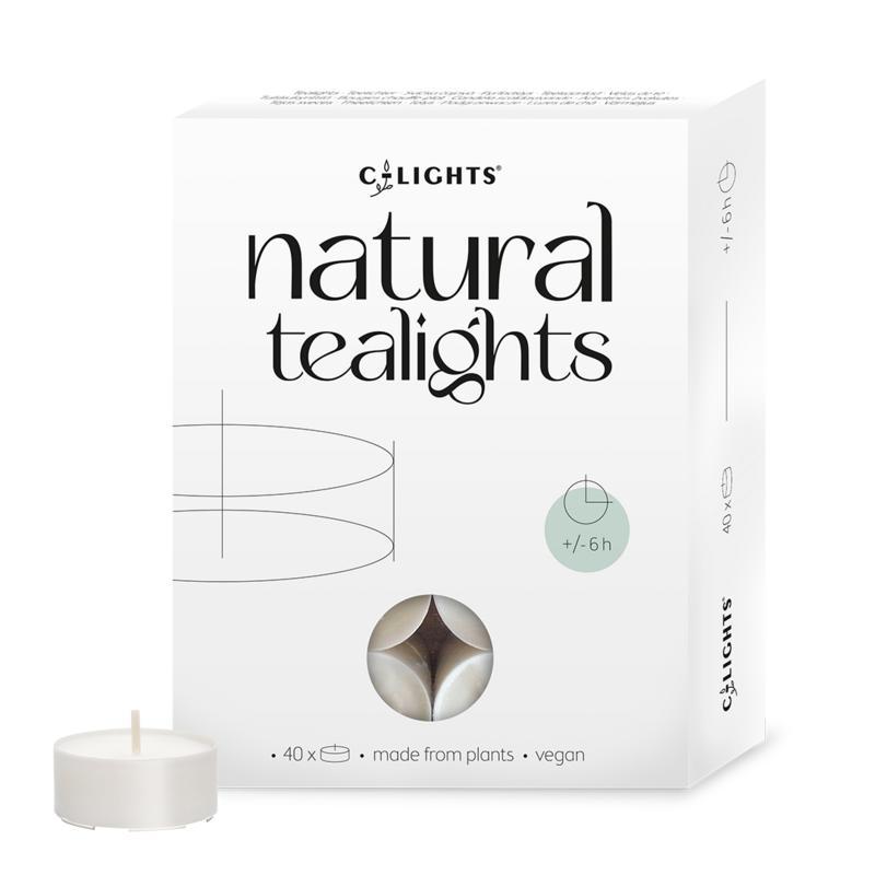 Natuurlijke theelichtjes 6 branduren