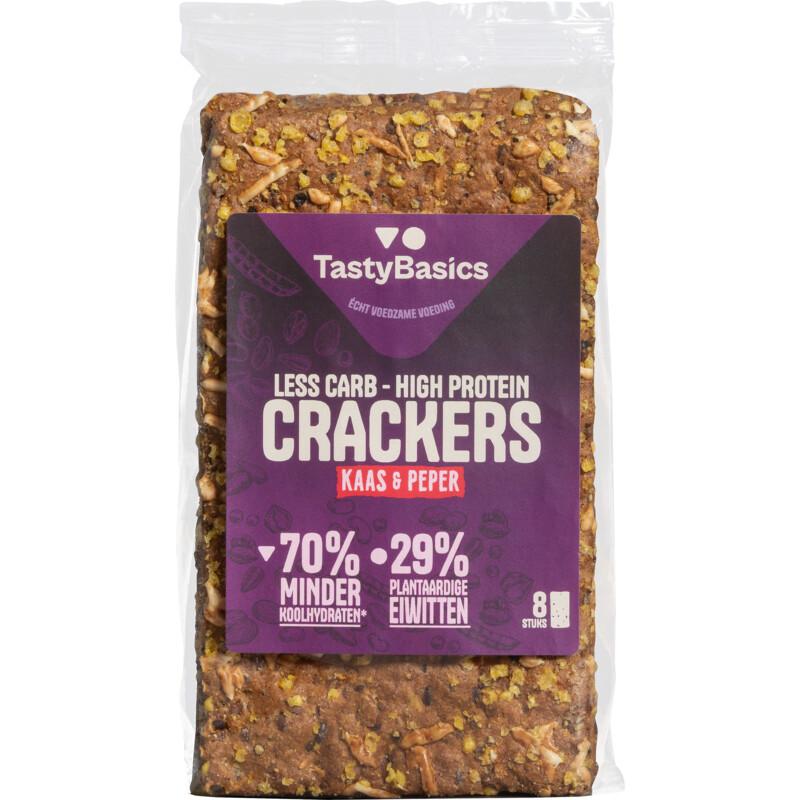 Less carb-high protein crackers kaas peper