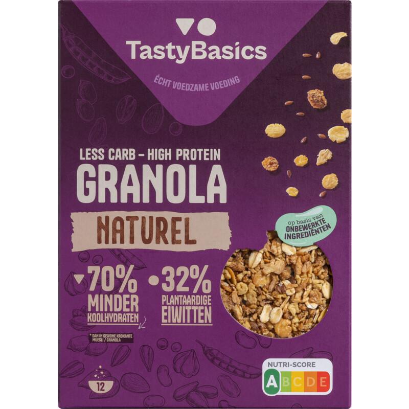 Less carb-high protein granola naturel