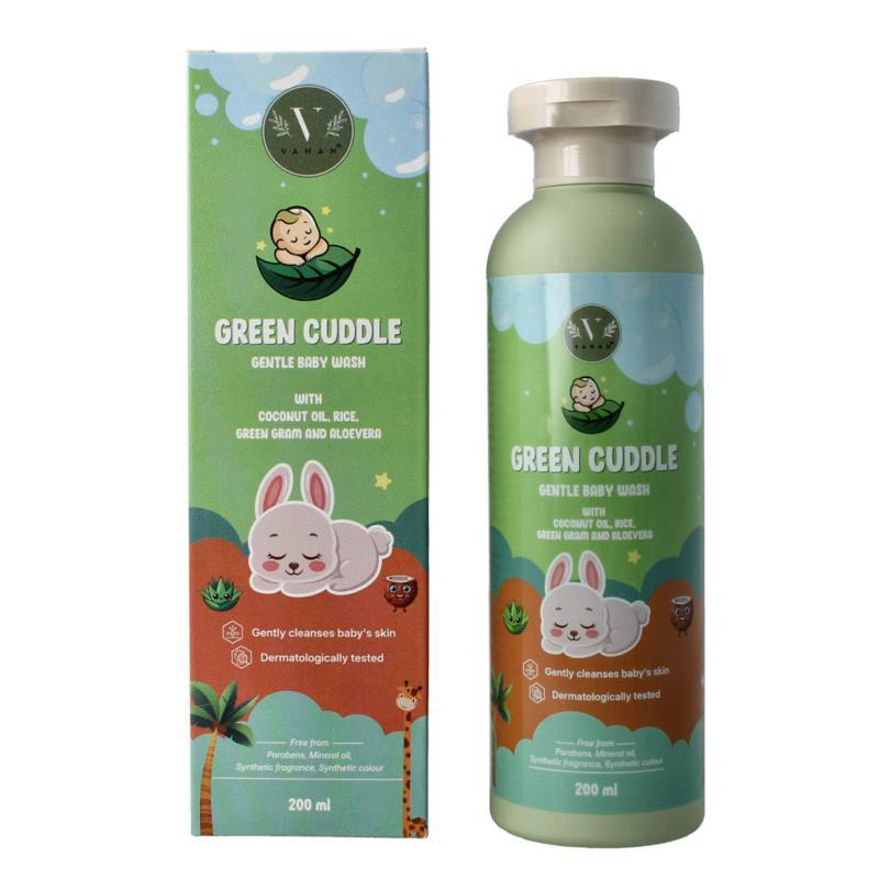 Green cuddle baby wash gentle