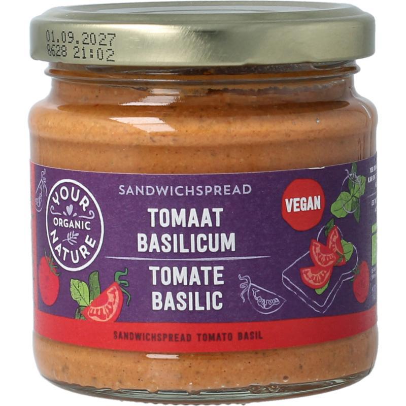 Sandwichspread tomaat basilicum bio