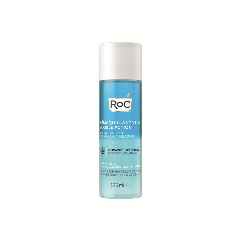 Double action eye makeup remover