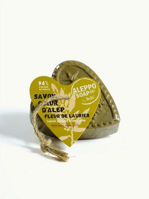 Aleppo Soap Co Savon d'Alep hart fleur de laurier met touw