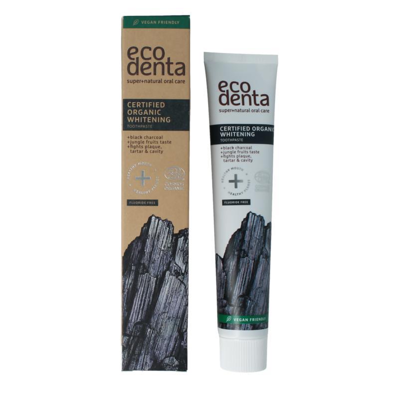 Tandpasta whitening houtskool bio