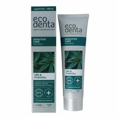 Ecodenta Tandpasta sensitive CBD probiotica expert line