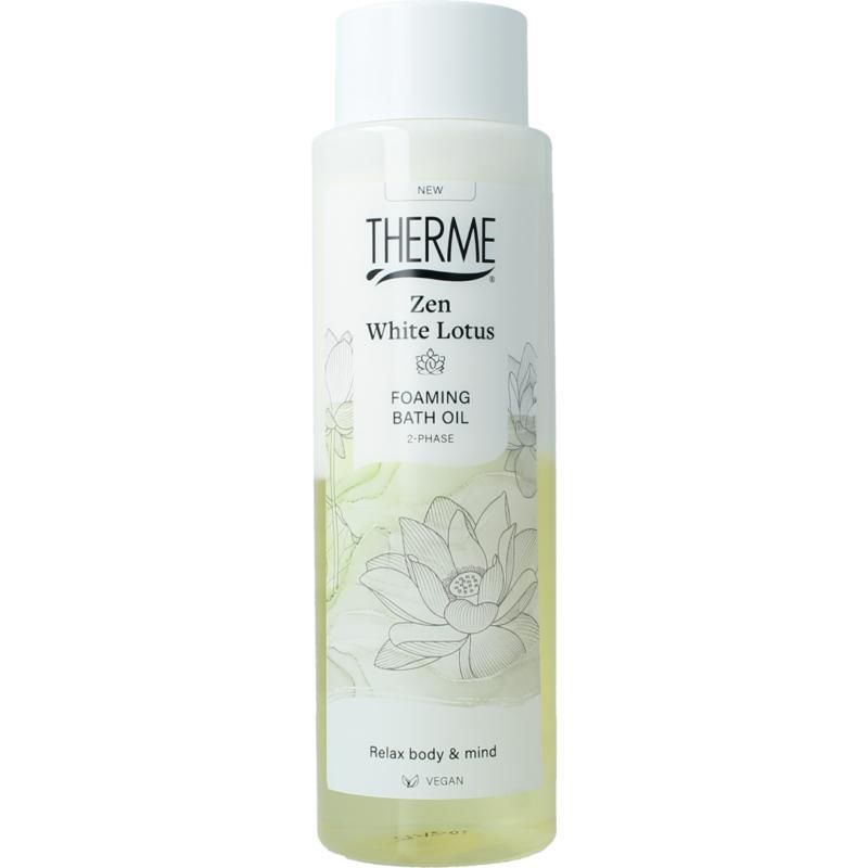 Zen white lotus foaming bath oil