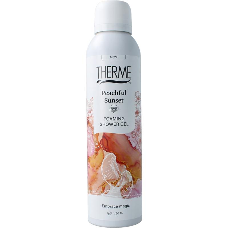 Peachful sunset foaming shower gel