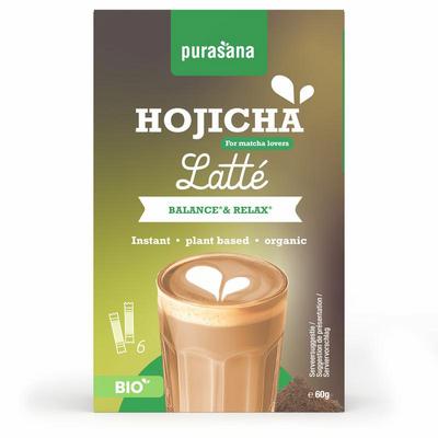 Purasana Instant hojicha latte 6x10g bio