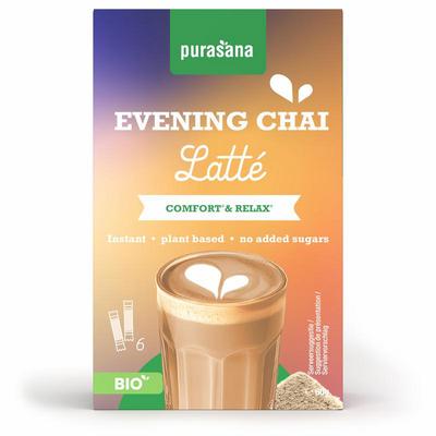 Purasana Instant evening chai latte 6x10g bio