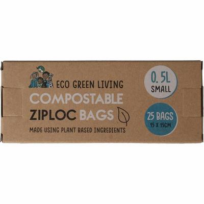 Eco Green Living Bewaarzakjes hersluitbaar 0.5 liter