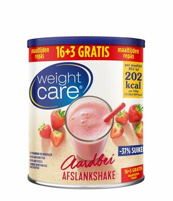 WEIGHTCARE Afslankshake aardbei 16+3