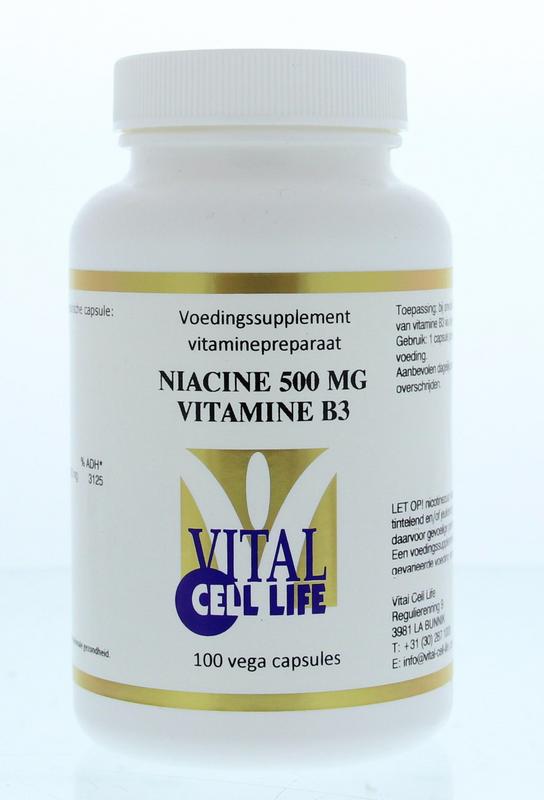 Vitamine B3 niacine 500mg