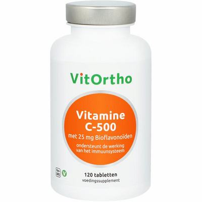 Vitortho Vitamine C 500mg met 25mg bioflavonoiden Vitortho Vitamine C 500mg met 25mg bioflavonoiden