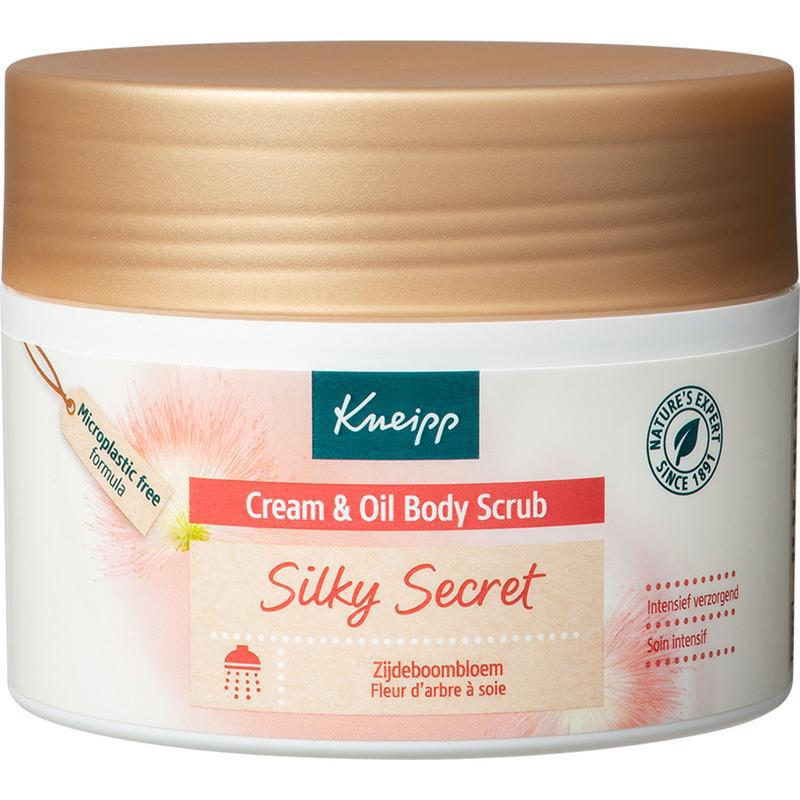 Silky secret cream & oil body scrub zijdeboombloem