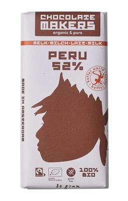 Chocolatemakers Awajun 52% donkere melk fairtrade bio Chocolatemakers Awajun 52% donkere melk fairtrade bio
