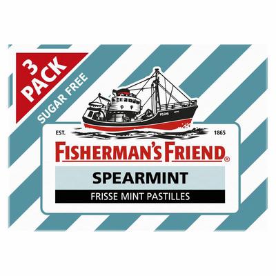 Fishermansfriend Spearmint suikervrij 3-pack