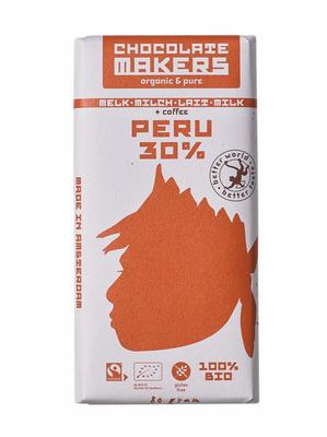 Chocolatemakers Awajun 30% met koffie bio fairtrade bio Chocolatemakers Awajun 30% met koffie bio fairtrade bio