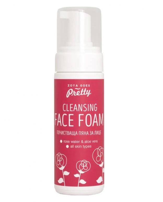 Cleansing face foam rose & aloe vera