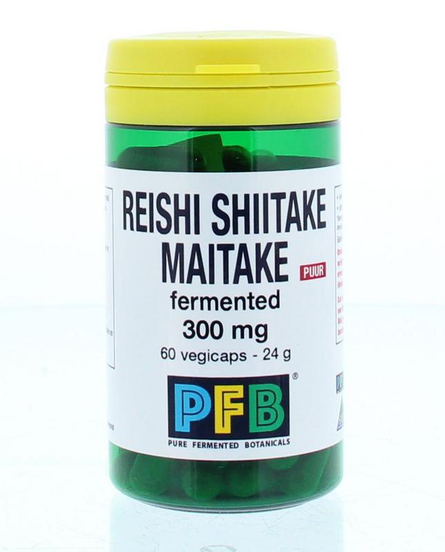 Reishi shiitake maitake fermented 300mg puur