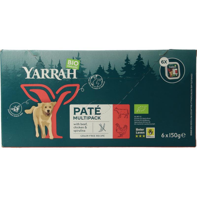 Multipack hond met pate rund biologisch