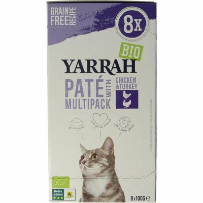 Yarrah Multipack kat met pate kip en kalkoen bio